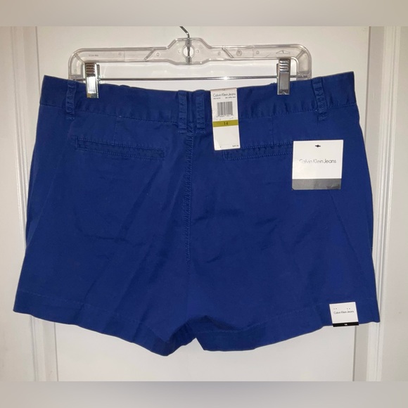 NWT—CALVIN KLEIN Shorts, Sz 14, Royal Blue, Front Button/Zip Closure—ADORABLE!! - Picture 2 of 2
